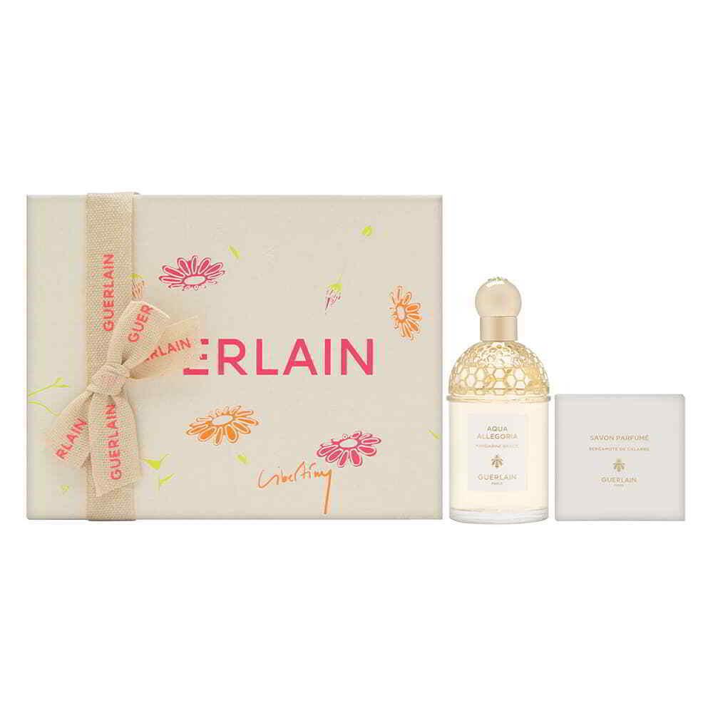 Aqua Allegoria Mandarine Basilic by Guerlain 2 PC Set 4.2 oz Edt Spray + Soap