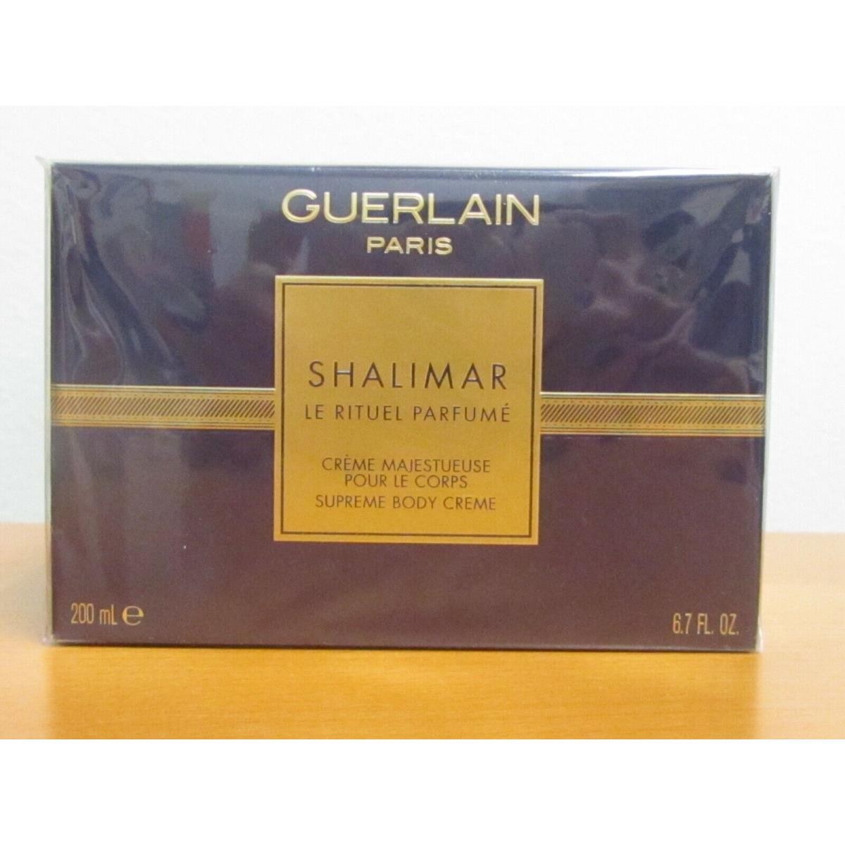 Shalimar Body Cream By Guerlain For Women 6.7oz / 200 ml Supreme Body Cream Seal