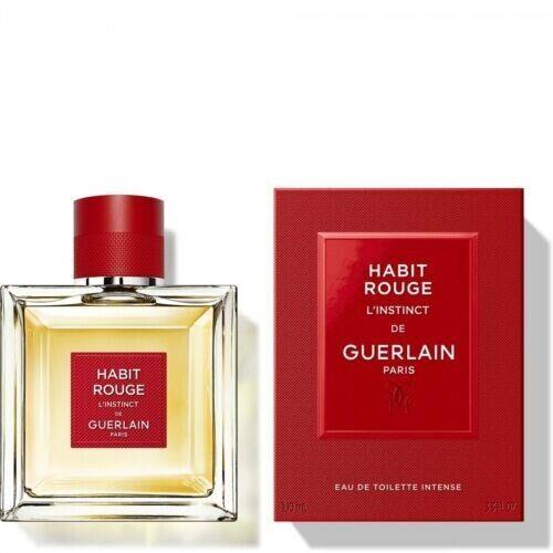 Guerlain Habit Rouge L`instinct Eau De Toilette Intense For Men 3.3 Oz