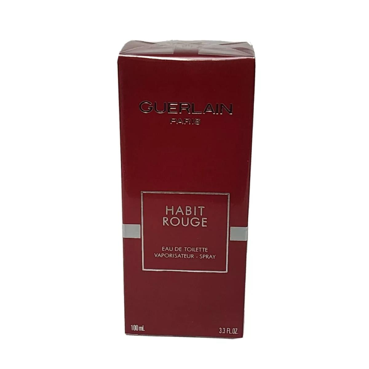 Guerlain Habit Rouge Men`s Eau de Toilette 3.3oz