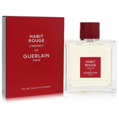 Habit Rouge L`instict by Guerlain 3.3 oz 100ml Eau de Toilette Intense Men