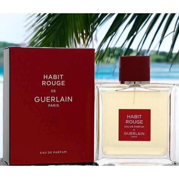 Habit Rouge L`instinct By Guerlain Edt Intense Spray 3.3oz For Men