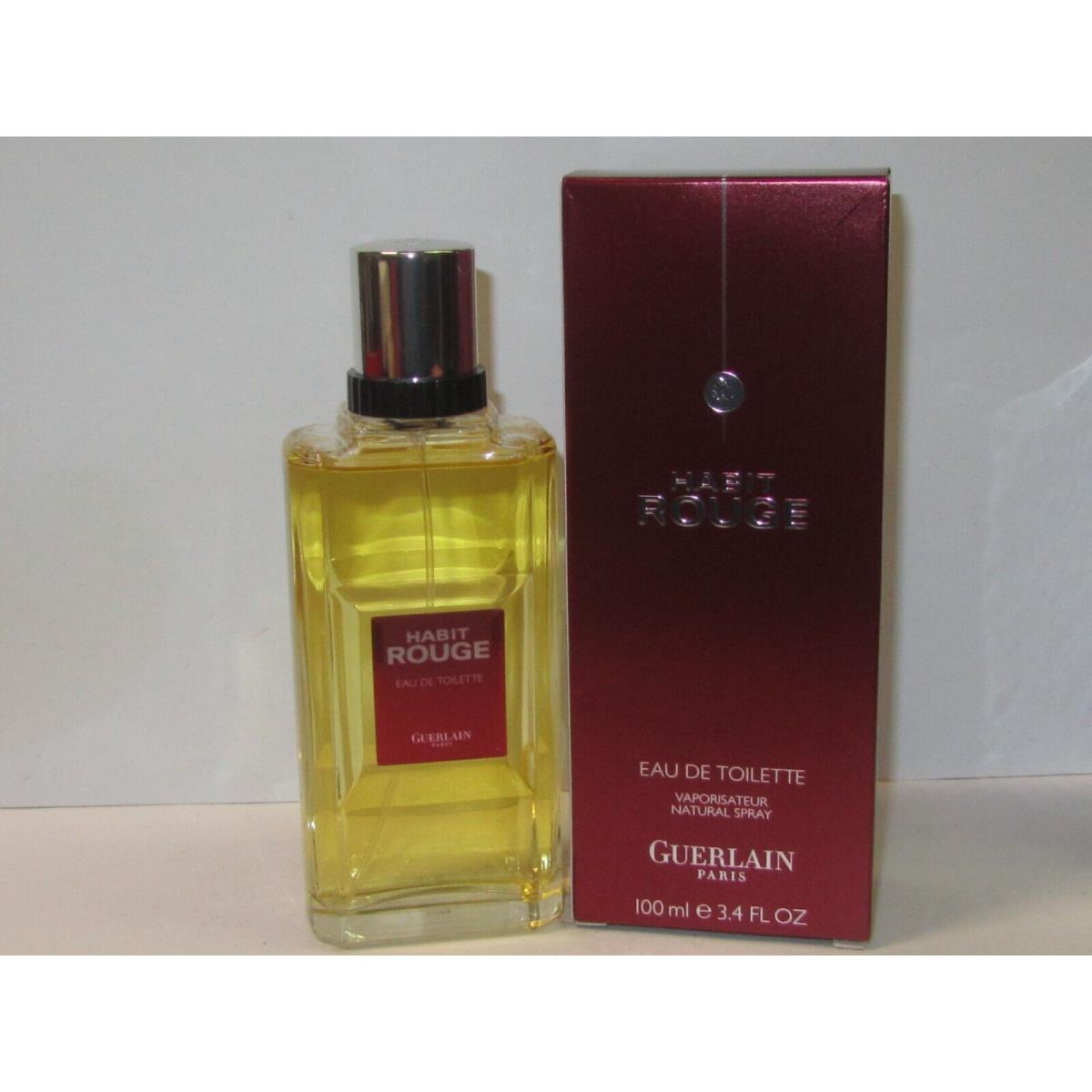 Habit Rouge by Guerlain For Men 3.4 oz Eau de Toilette Spray Vintage