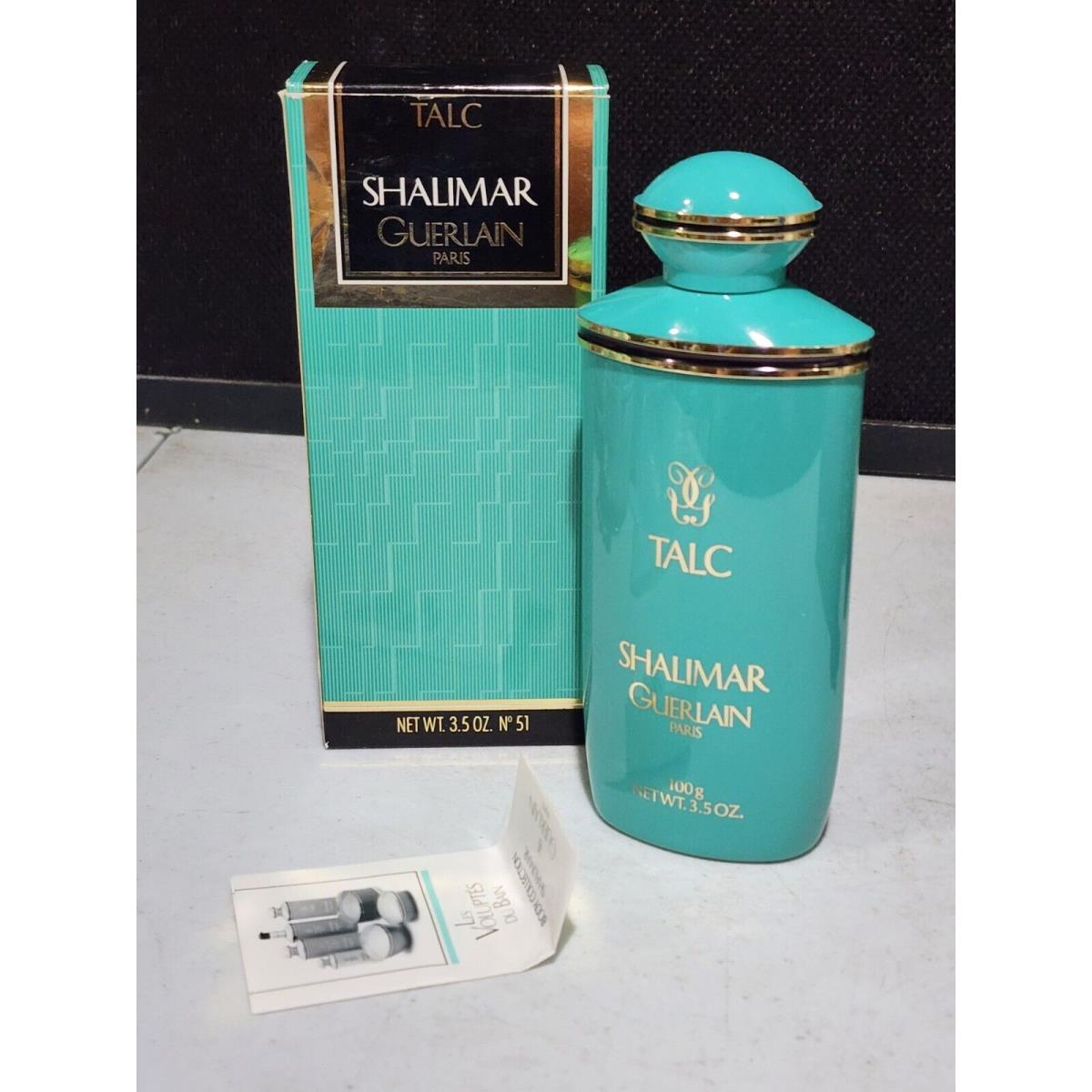 Vintage Nos Shalimar Guerlain Talc Powder 3.5 oz