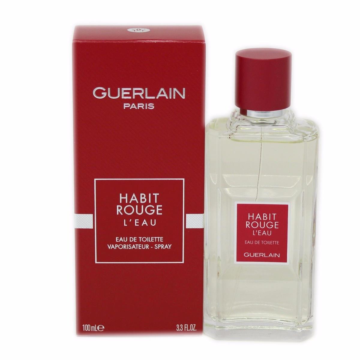 Guerlain Habit Rouge L`eau Eau DE Toilette Spray 100 ML/3.3 Fl.oz. G30328