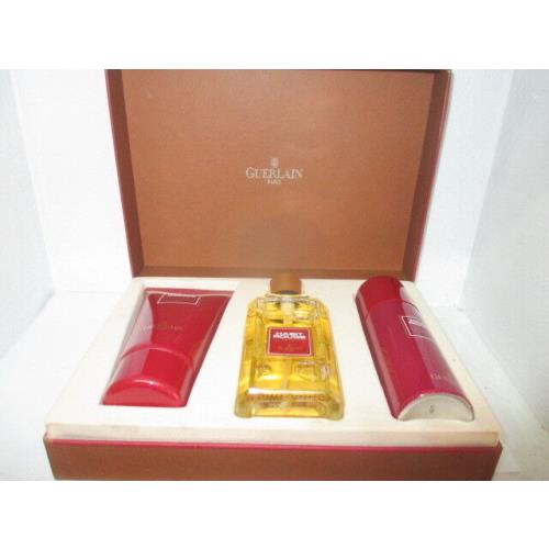 Guerlain Habit Rouge Set Edt Spray 1.7 Oz+ Deodorant 1.7 Oz+all Over Shampoo 2.5