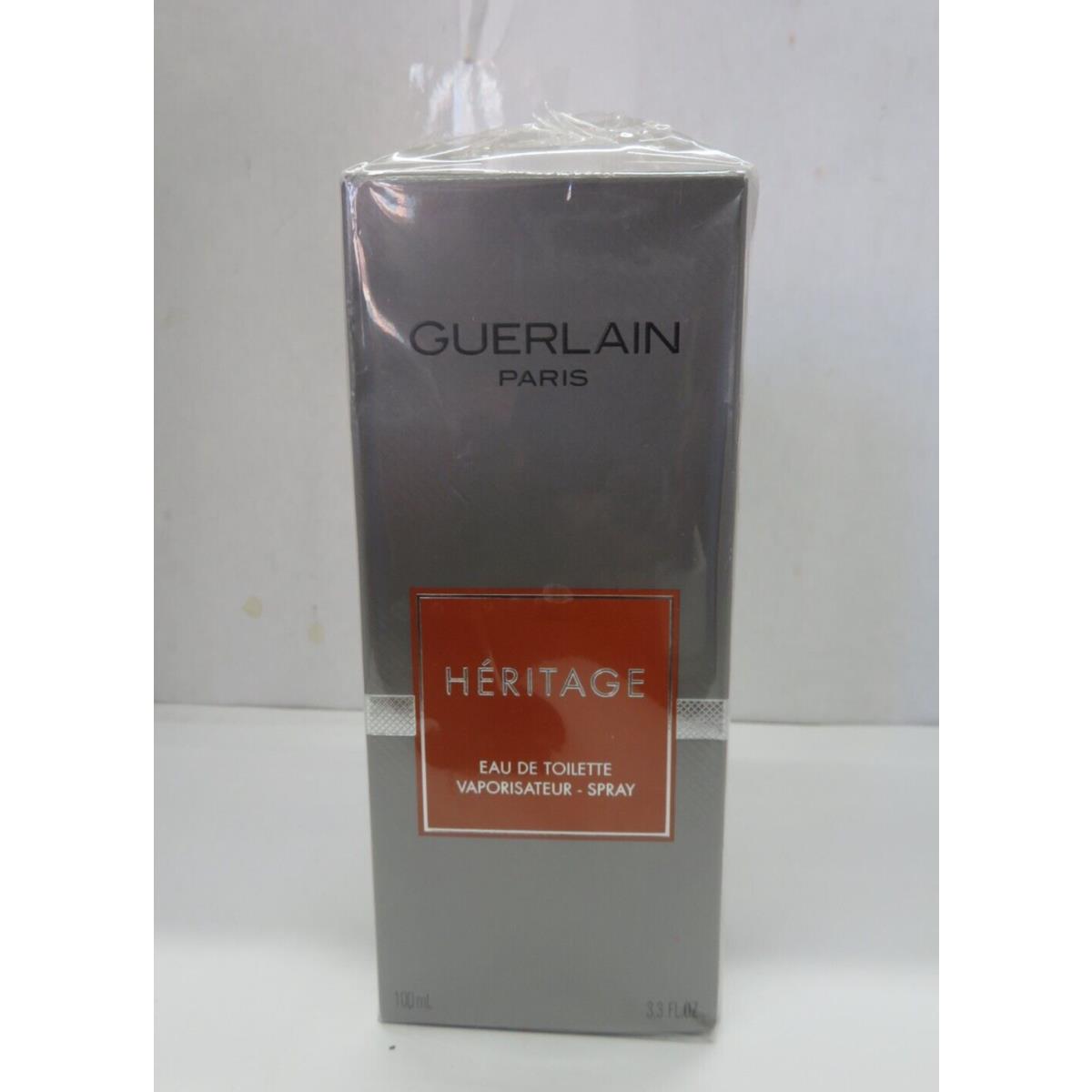 Guerlain Heritage 3.3 / 3.4 Oz Eau de Toilette Spray For Men Unsealed