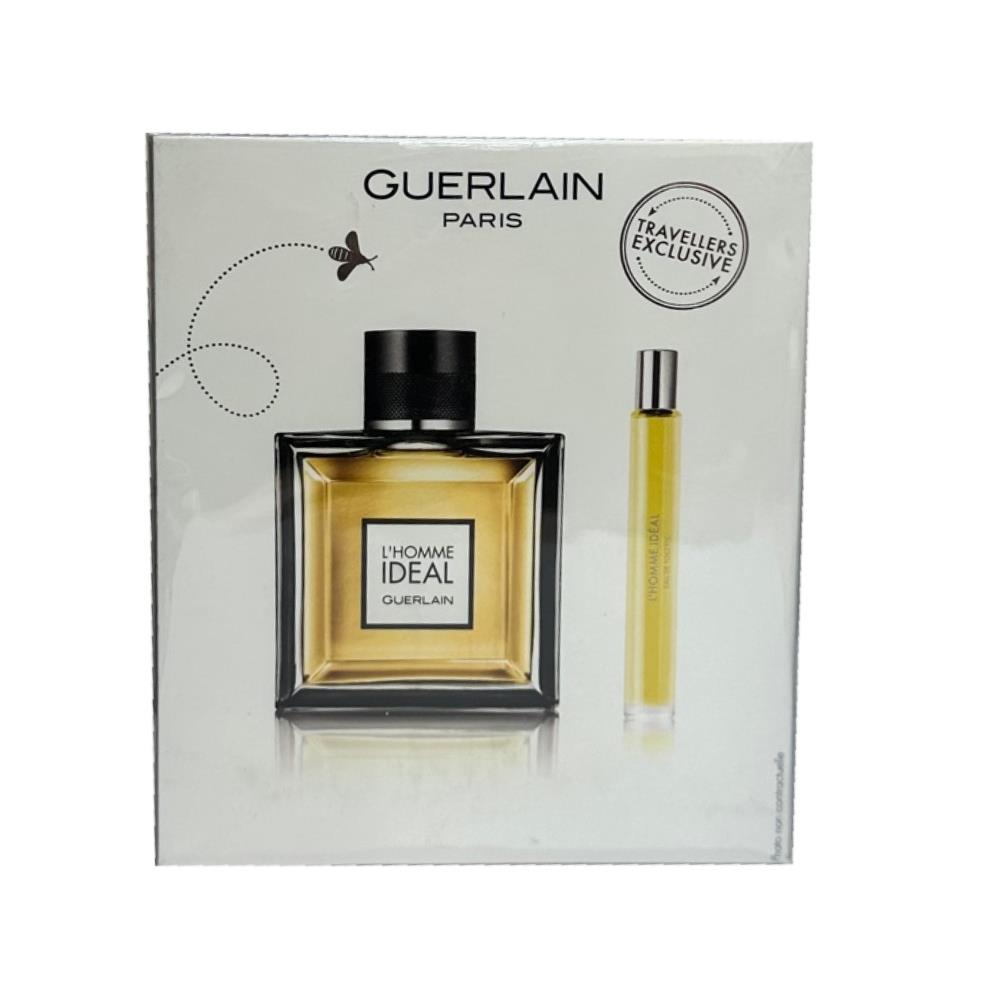 Guerlain Paris L`homme Ideal 3.3 Oz + Mini 0.3 OZ Eau de Toilette For Men