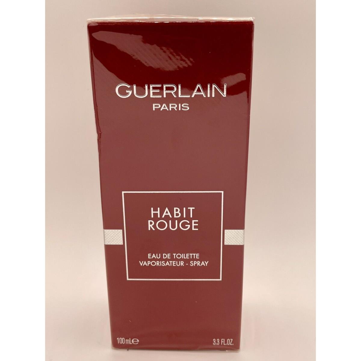 Guerlain Habit Rouge Eau De Toilette Spray 3.3oz/100ml Vintage