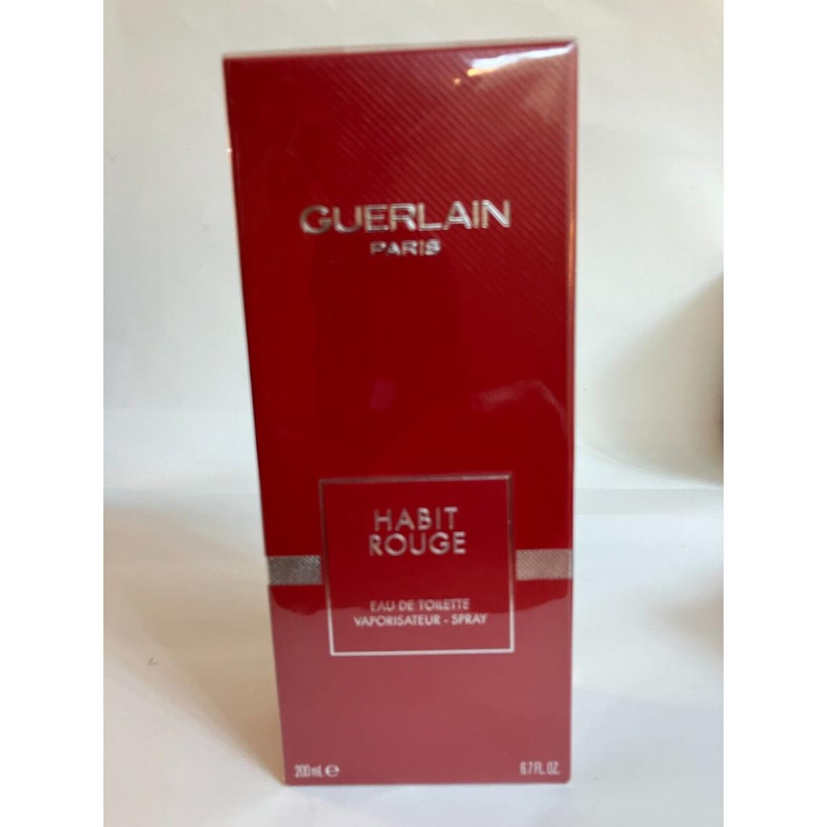 Guerlain Habit Rouge 6.7oz Edt Spray For Men Rare