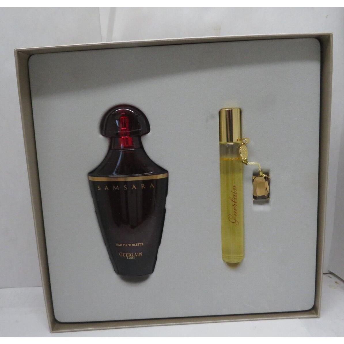 Guerlain Samsara Set: 1.7 oz Eau De Toilette Spray+0.5 oz Edt Purse Sprayer Rare