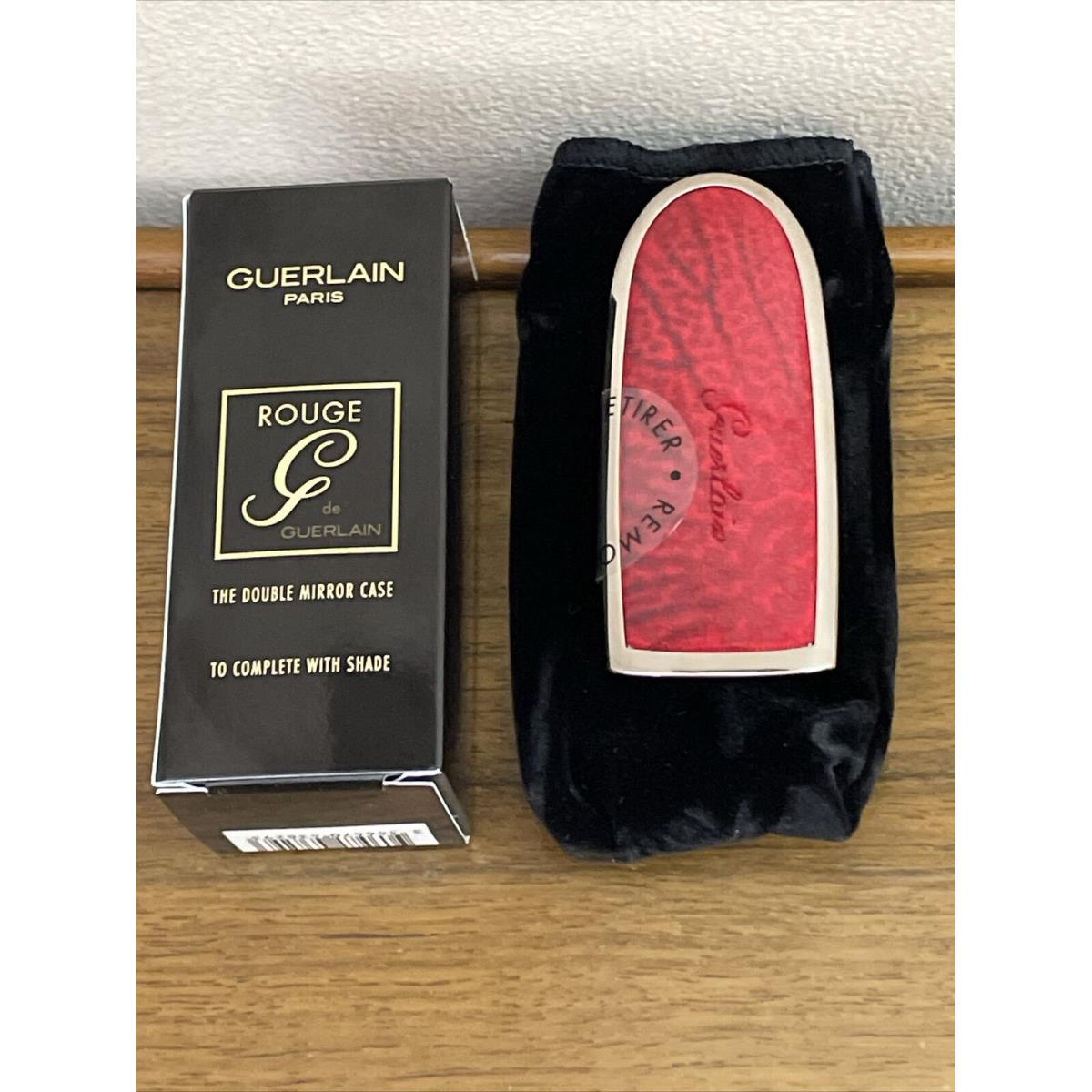 Guerlain Double Mirror Case Red Vanda Velvet Case Only