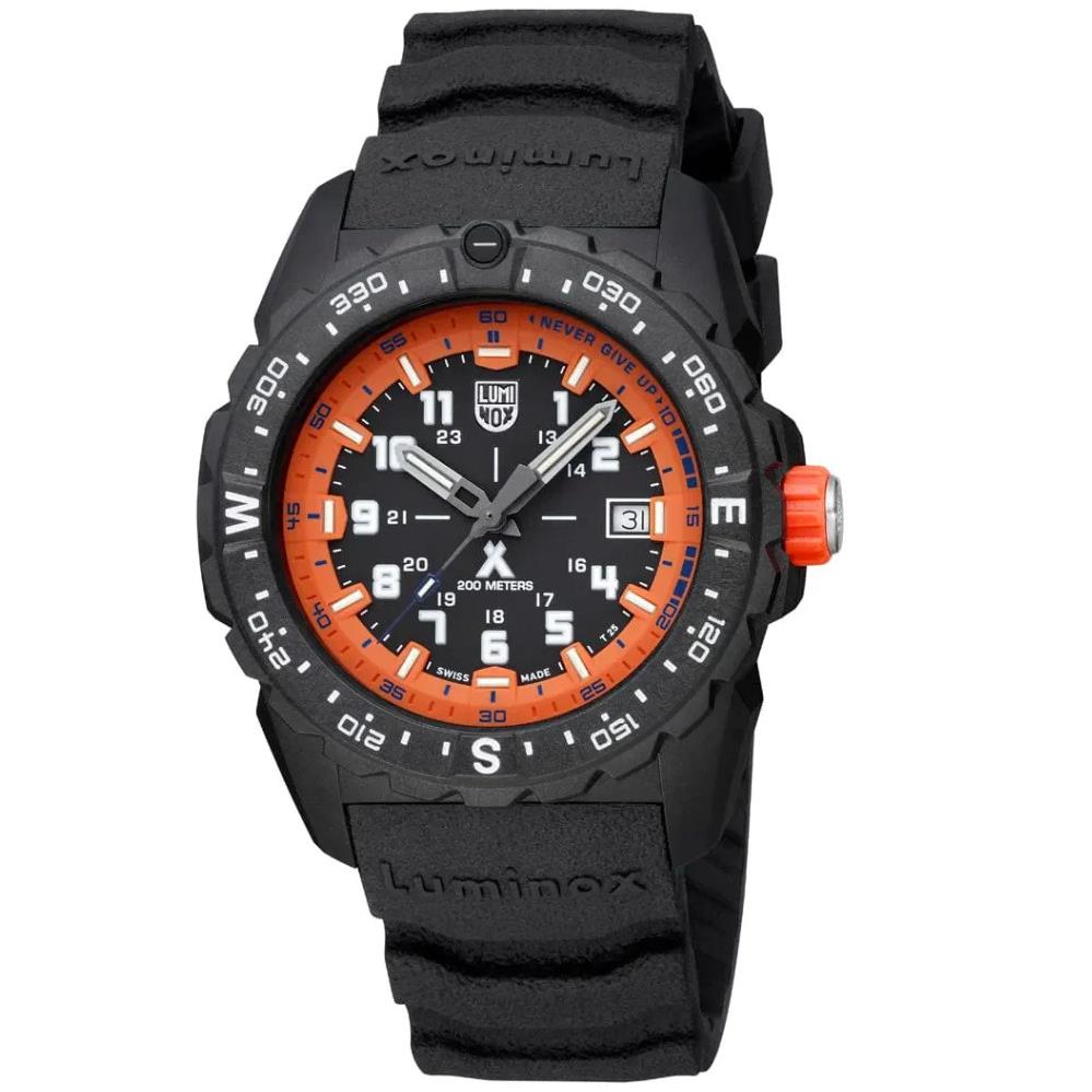 Luminox Men`s Watch Bear Grylls Survival Quartz Orange Dial Black Strap XB.3739