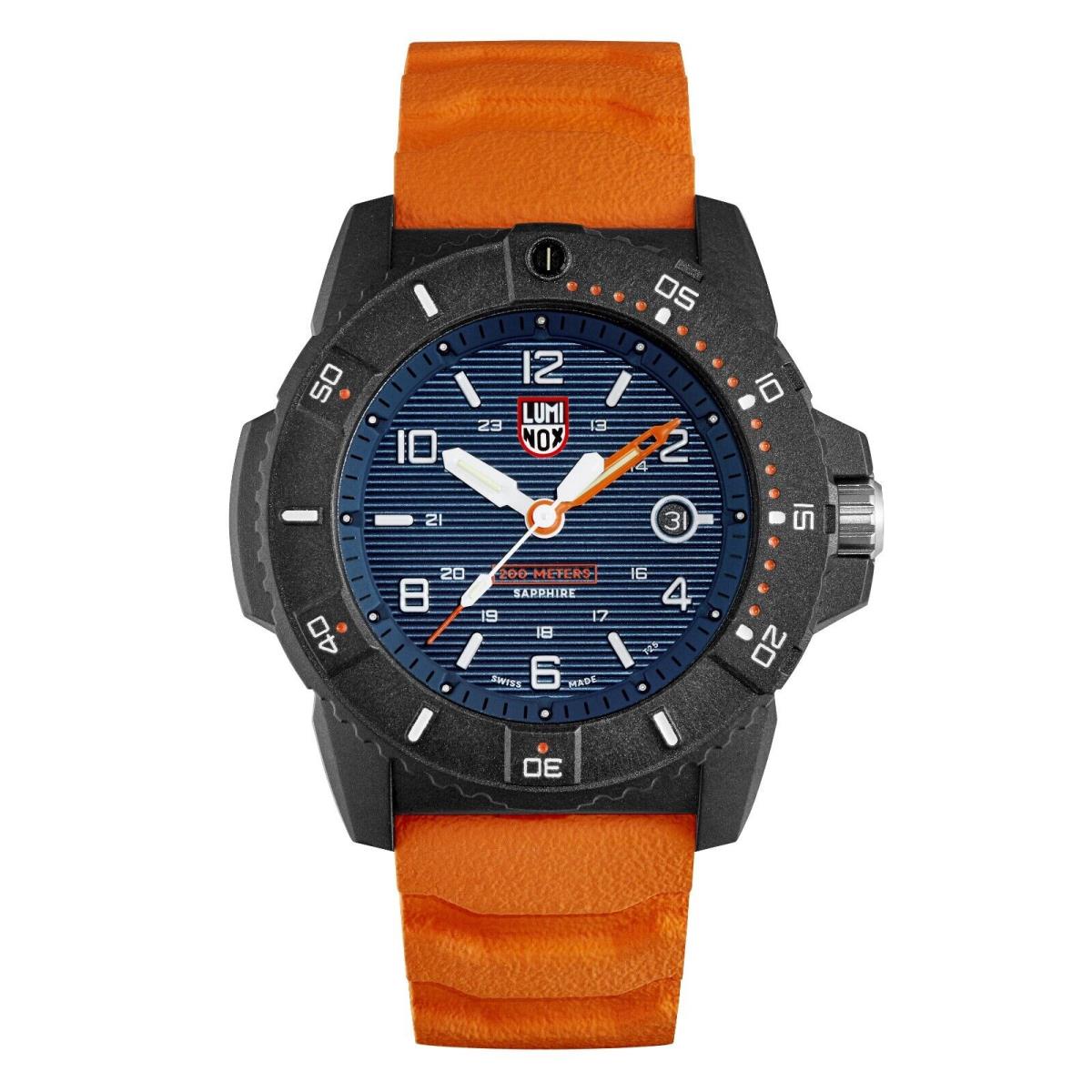 Luminox Men`s Navy Seal Swiss Quartz Orange Polyurethane Watch 45 MM XS.3603