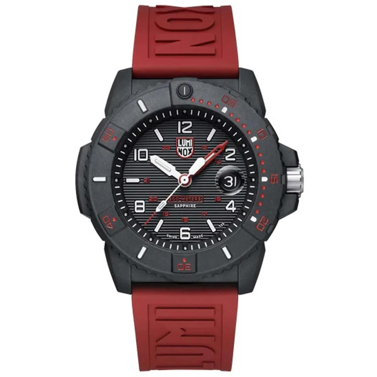 Luminox Men`s Watch Navy Seal Date Display Black Dial Rubber Strap XS.3615.RF