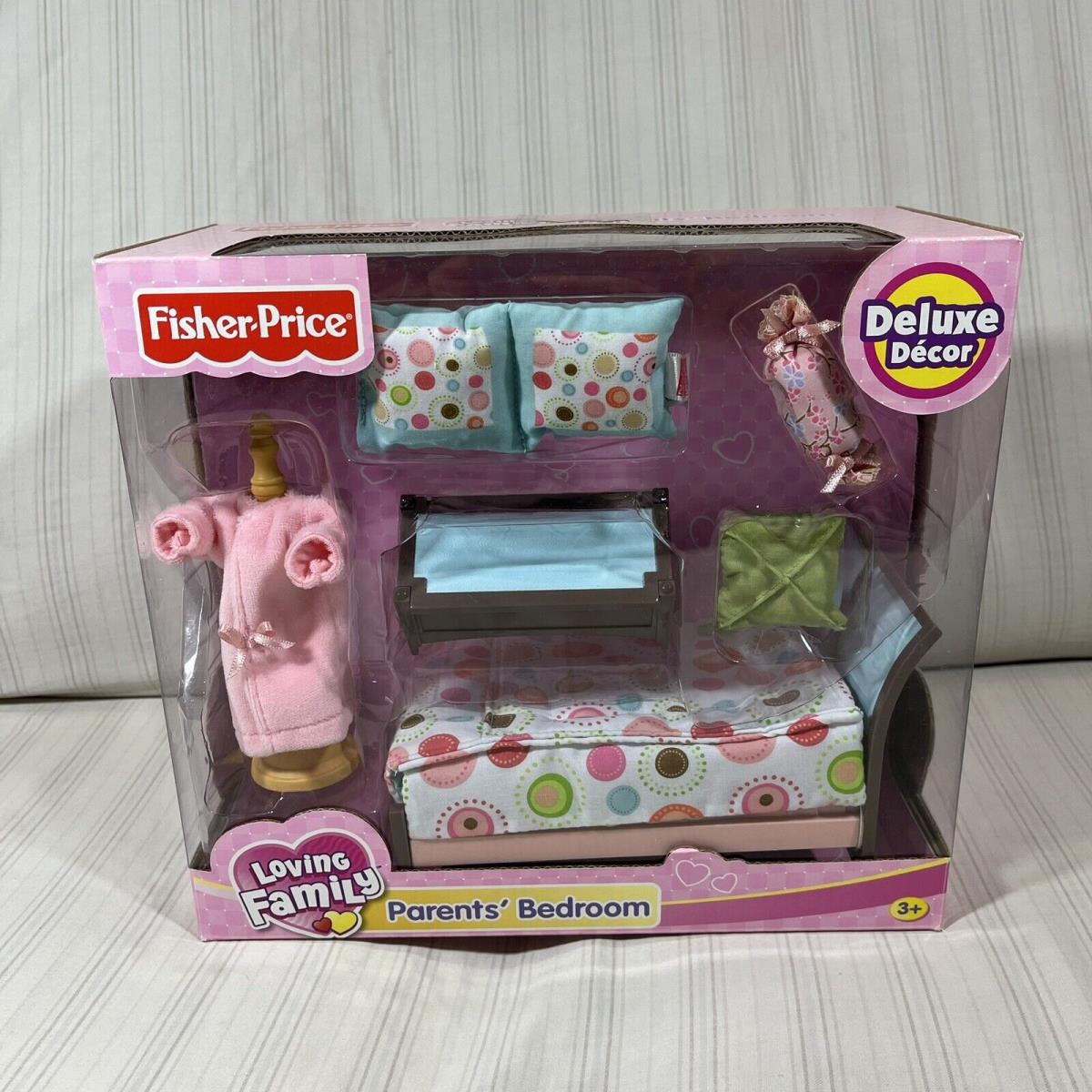 2007 Fisher Price Loving Family Doll House Parents Bedroom Furniture Deluxe