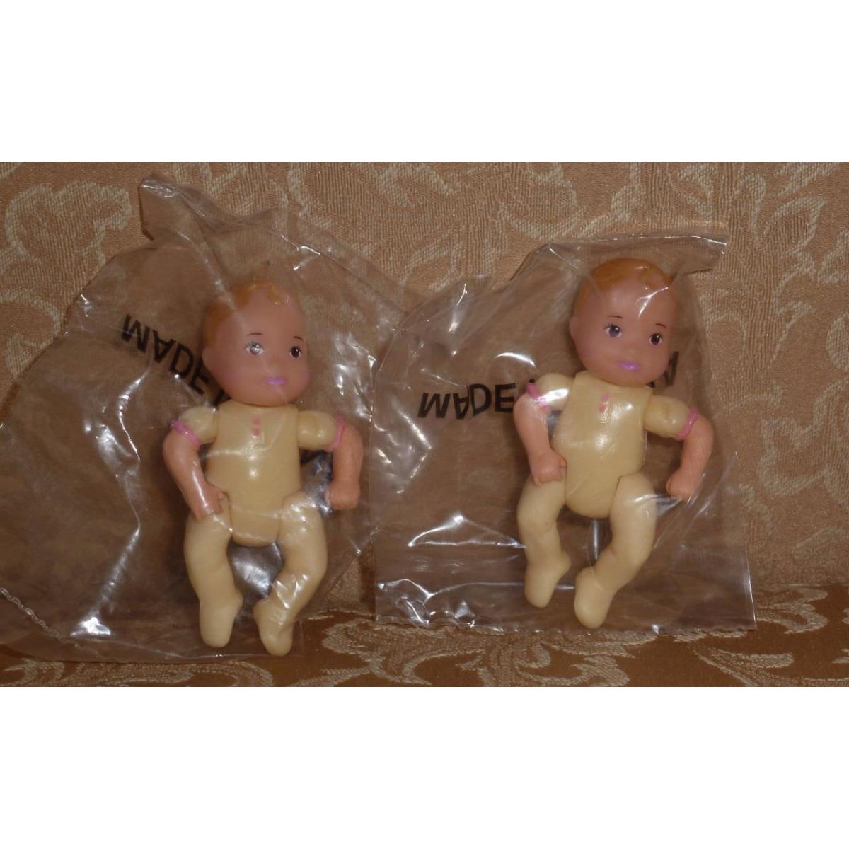 Fisher Price Loving Family Twin Infant Babies in Yellow Bag