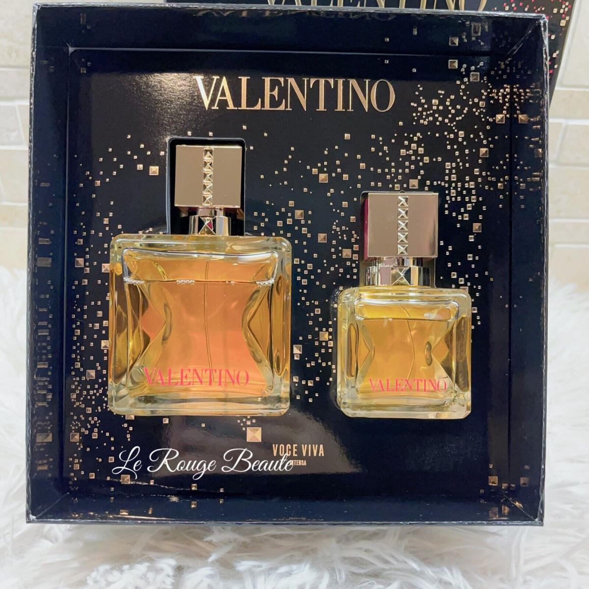 Valentino Voce Viva Intensa Eau De Parfum Intense Gift Set 3.4oz + 1oz