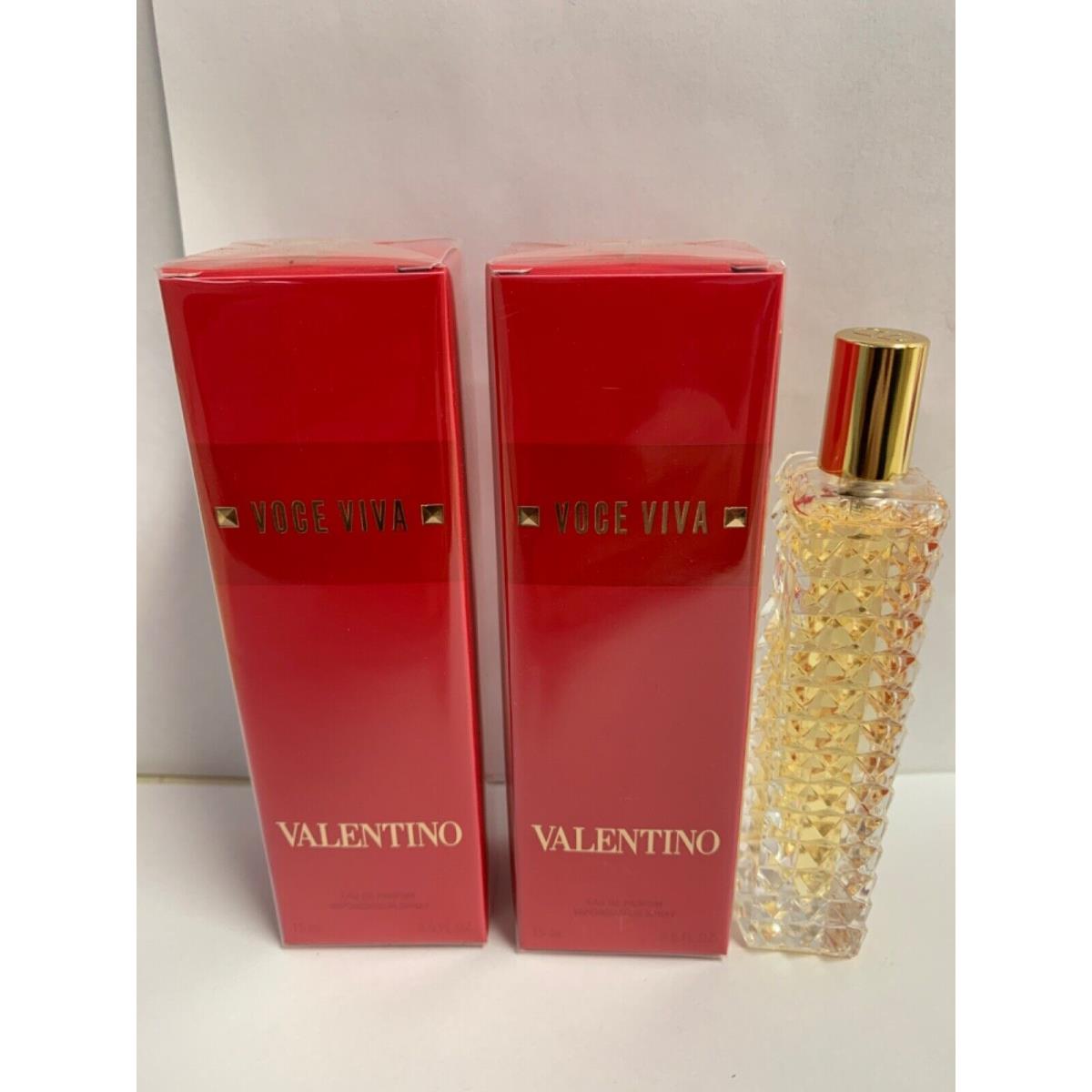 Lot OF 2 Voice Viva Valentino -spray -15 ml /0.5 oz Eau De Parfum Seal Box