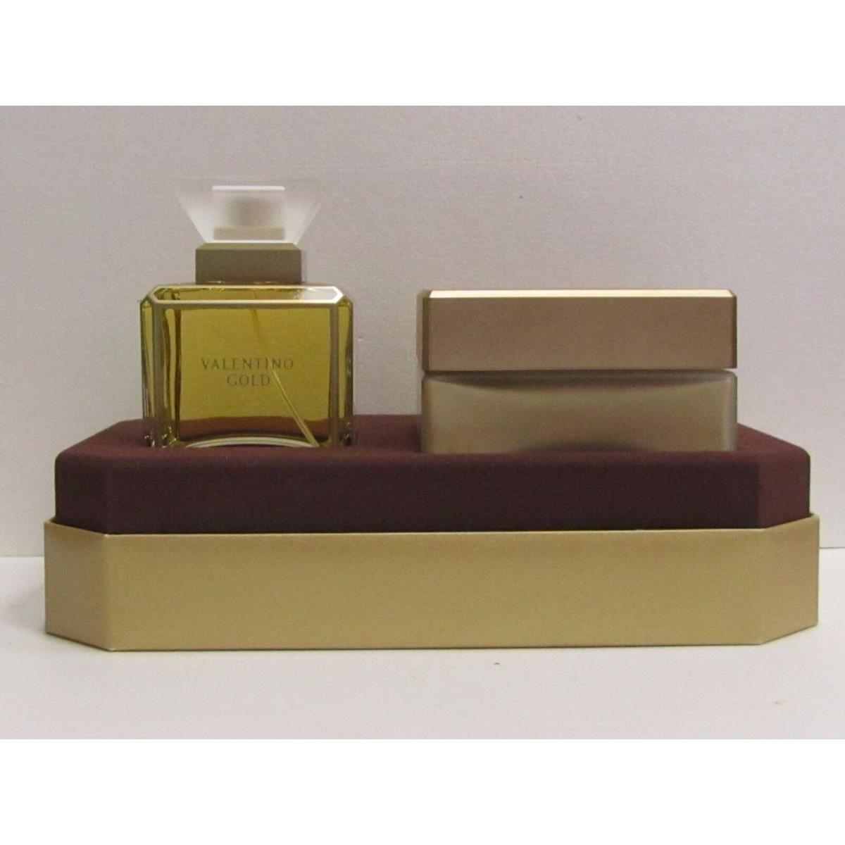 Valentino Gold Women 2 Pieces Set 3.3 oz Edp Spray + 5.5 Luxurious Body Cream