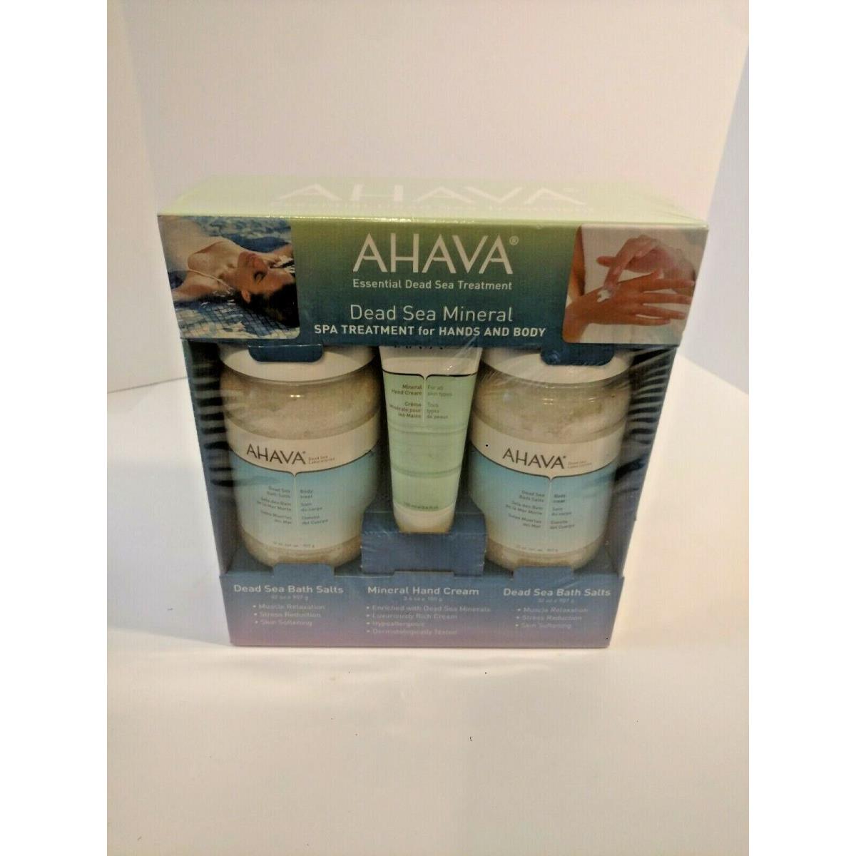 Ahava Dead Sea Mineral Spa Treatment 4lbs Bath Salts 3.4oz Hand Cream