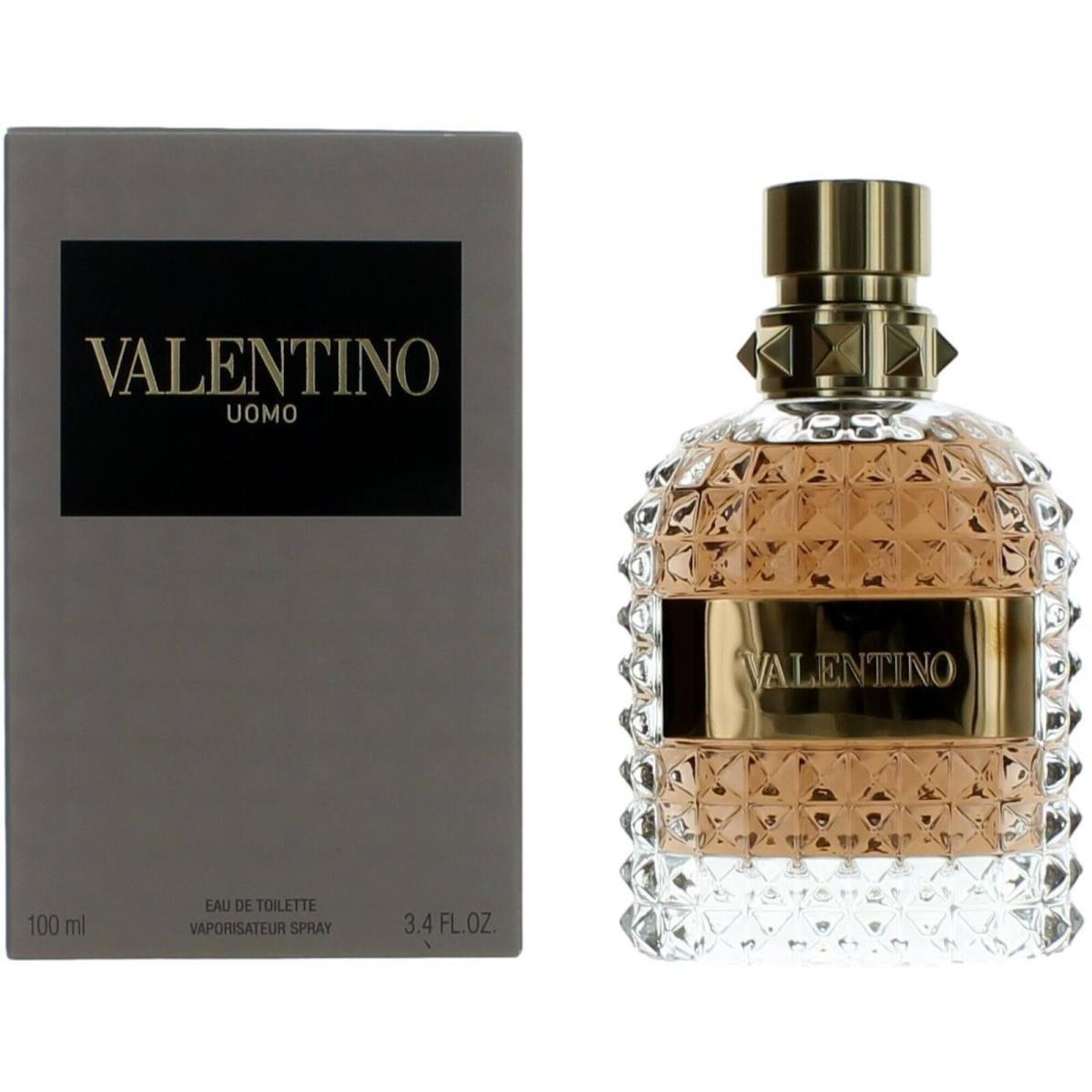 Valentino Men`s Eau De Toilette Spray Uomo Luxurious and Inviting Notes 3.4 oz