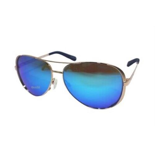 Michael Kors Chelsea MK5004-100325 Rose Gold / Blue Mirror Sunglasses - Frame: Rose Gold, Lens: Blue Mirror