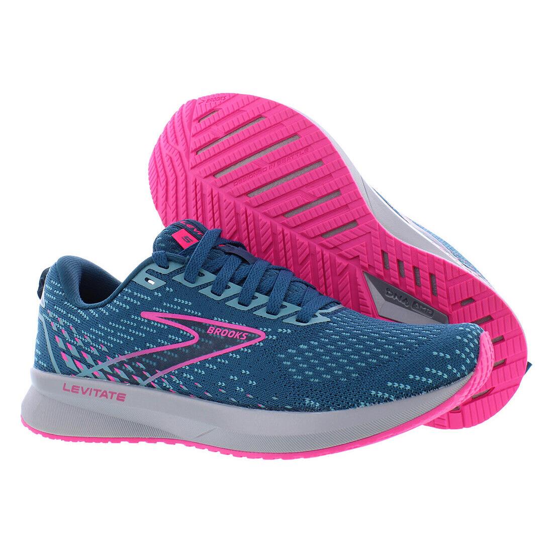 Brooks Levitate 5 Womens Shoes Size 5 Color: Blue/porcelain/pink