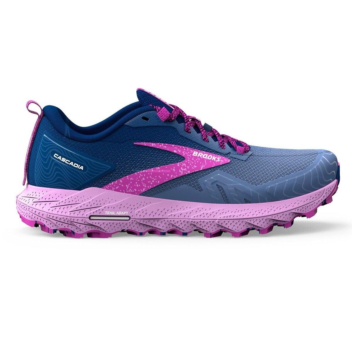 Brooks Cascadia 17 Women s Size 7.5 B Navy Purple Violet 1203921B449