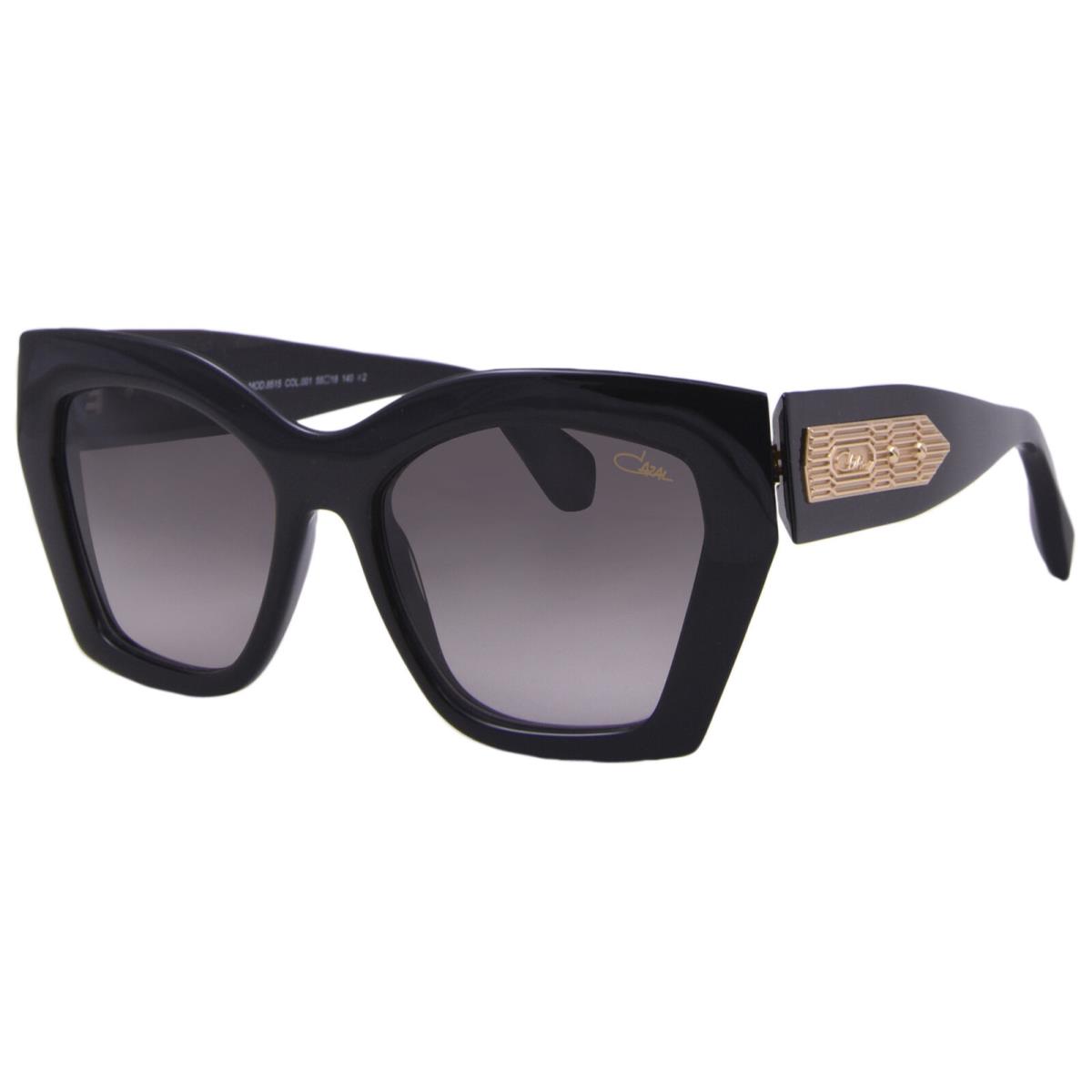 Cazal 8515 001 Sunglasses Women`s Black/gold/grey Gradient Square Shape 55mm