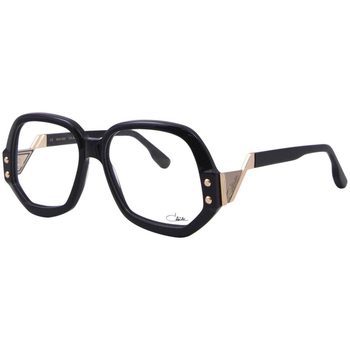 Cazal 5007 001 Eyeglasses Women`s Black Full Rim Round Shape 56mm