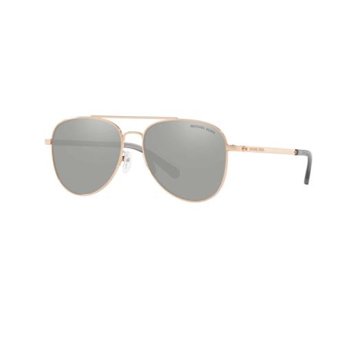 Michael Kors San Diego MK1045-11086G Rose Gold / Silver Mirror Sunglasses