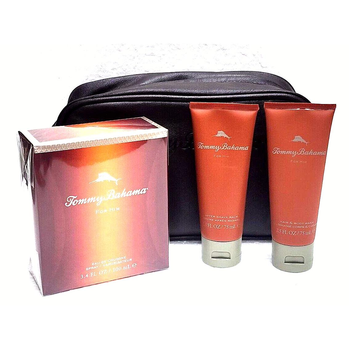 Tommy Bahama For Him Travel Set 3.4 oz Cologne Spray 2.5 Af/sh/balm 2.5 Sh/gel