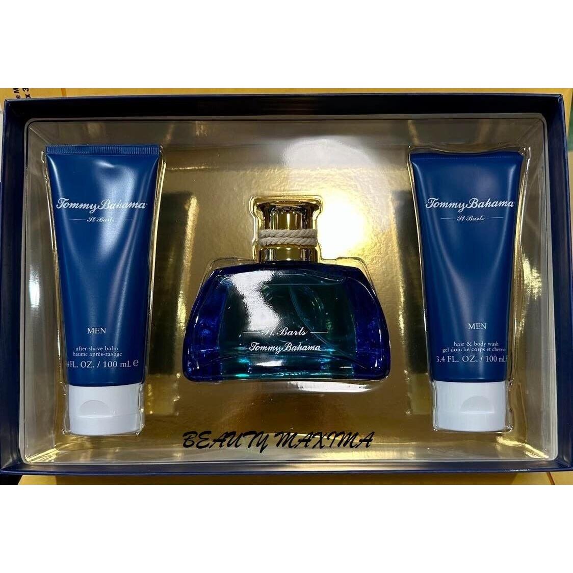 Tommy Bahama ST Barts For Men 3 Pcs Set 3.4 oz Cologne Spray + After Shave + Gel