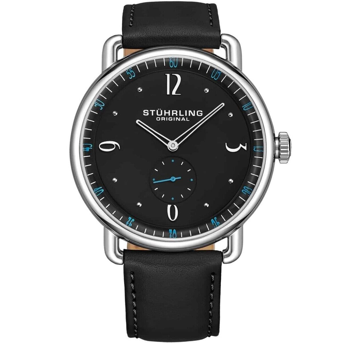 Stuhrling Mens Symphony Black Dial Watch - 857.03