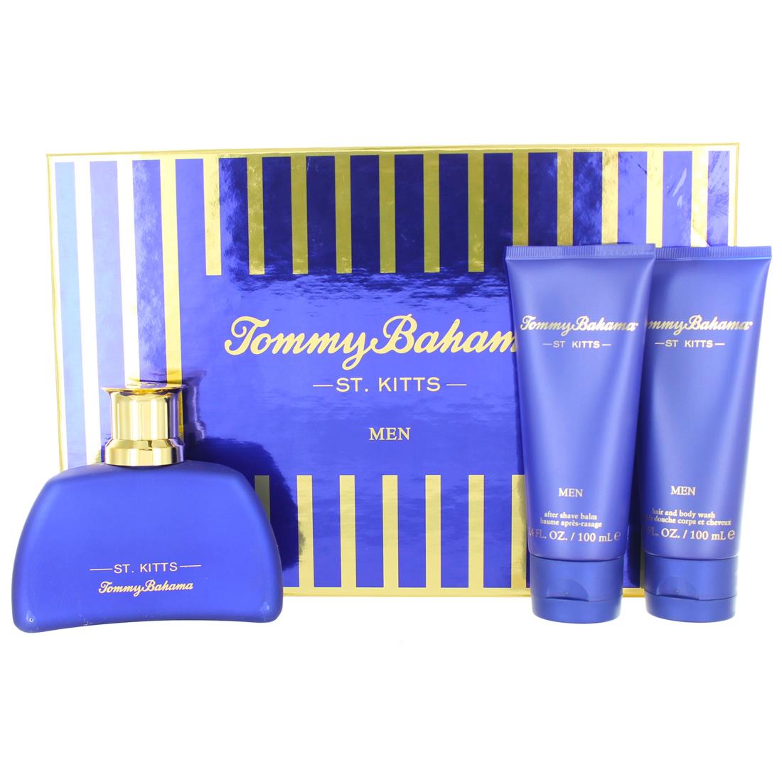 St. Kitts By Tommy Bahama For Men Set: Edc Spray +shower Gel +after Shave Balm