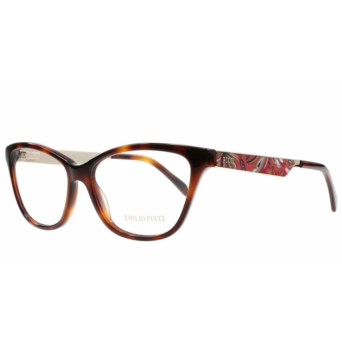 Emilio Pucci Designer Reading Glasses EP5012-052 in Havana 54mm - Tortoise Havana Brown Gold, Frame: Brown, Lens: Clear