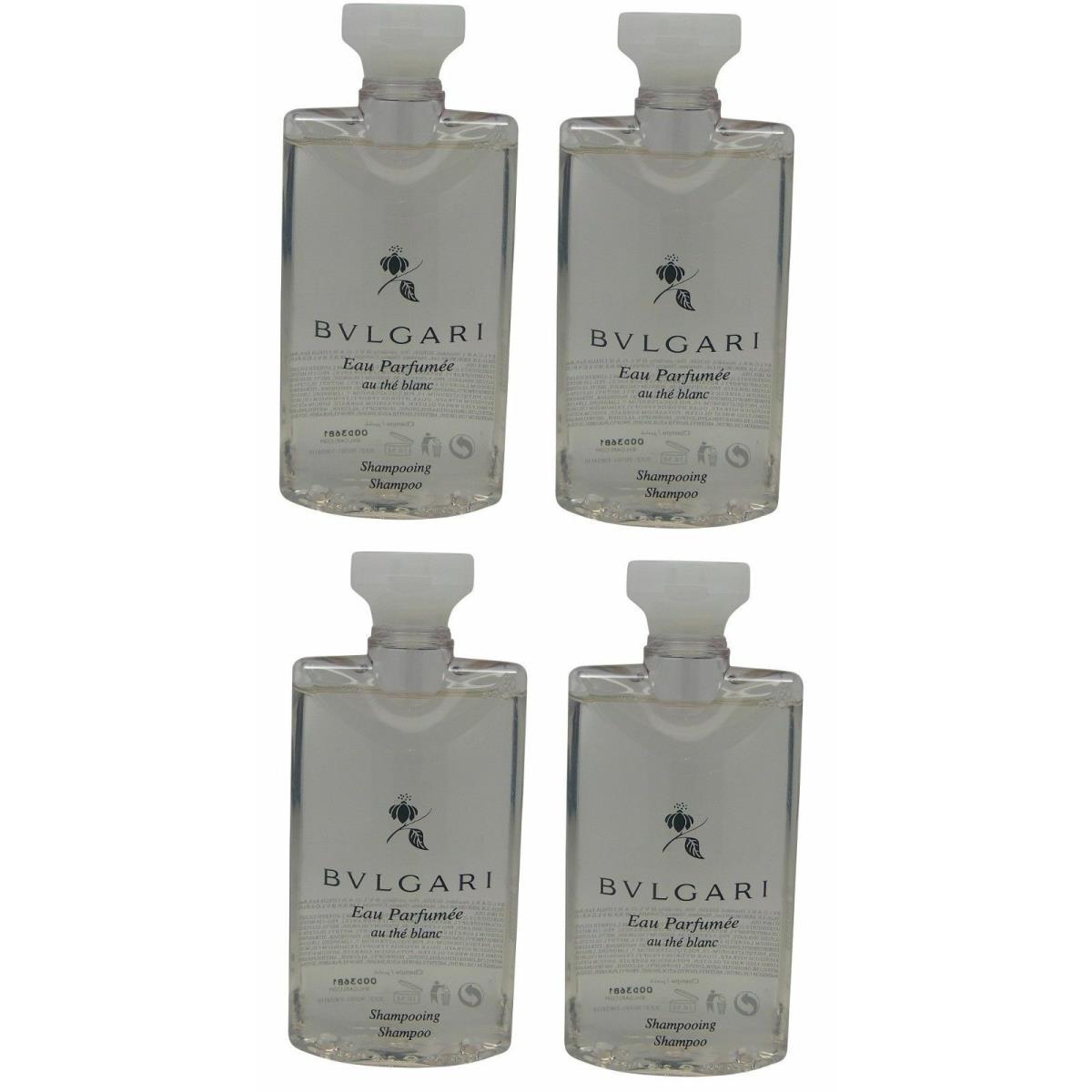 Bvlgari White Tea au The Blanc Shampoo Lot of 4 Each 2.5oz Total of 10oz