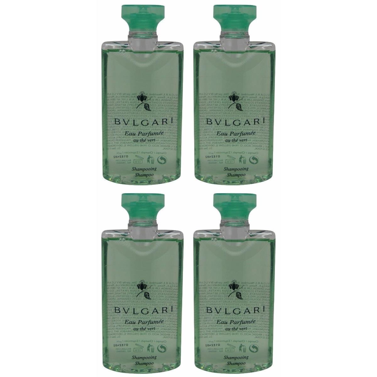 Bvlgari au The Vert Green Tea Shampoo Lot of 4 Each 2.5oz Total of 10oz