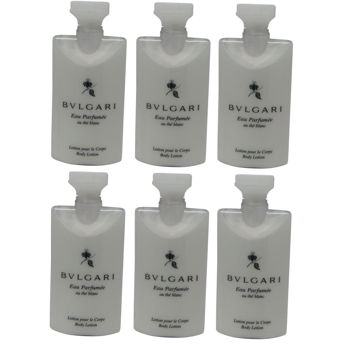 Bvlgari White Tea au The Blanc Body Lotion Lot of 6 ea 2.5oz Bottles