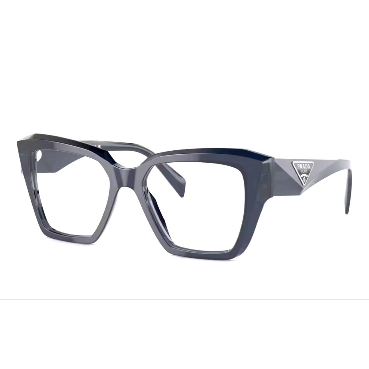 Prada Reading Glasses Vpr 09Z 08Q-1O1 49-17 Transparent Blue Frames Readers