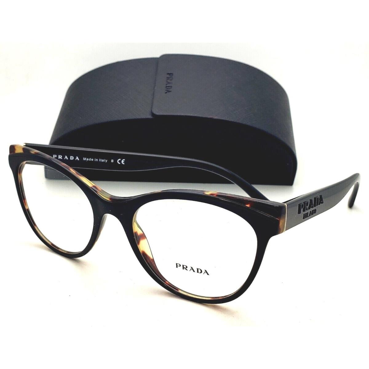 Prada Reading Glasses Vpr 05W 389-1O1 53-19 Black Tortoise Frames Readers