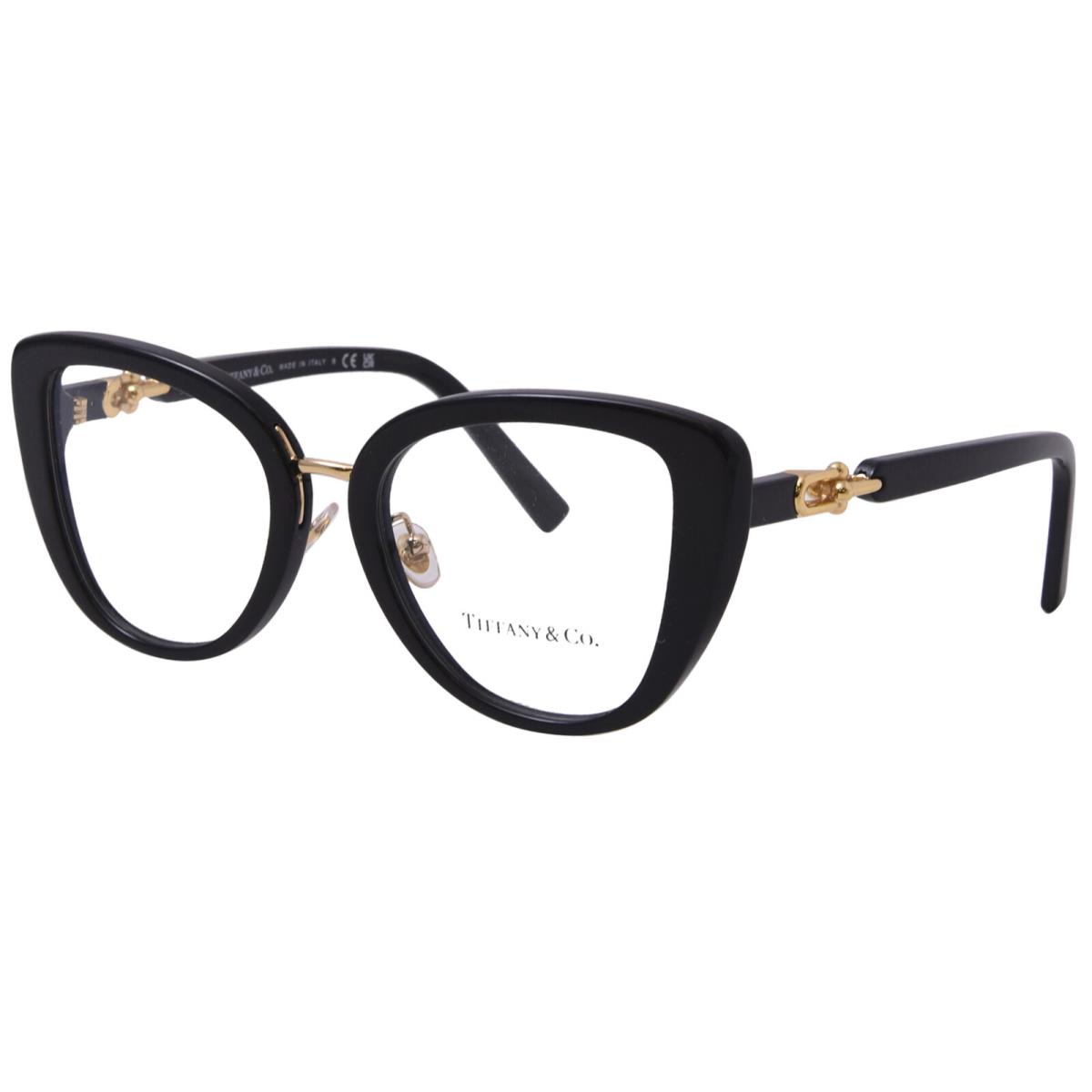 Tiffany Co. TF2242F 8001 Eyeglasses Women`s Black Full Rim Cat Eye 52mm