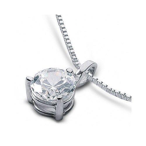 Tiffany & Co. 0.49ct E-VS1 Exc Round Cert. Diamond 14k Prong Classic Single Stone Pendant 0.7g