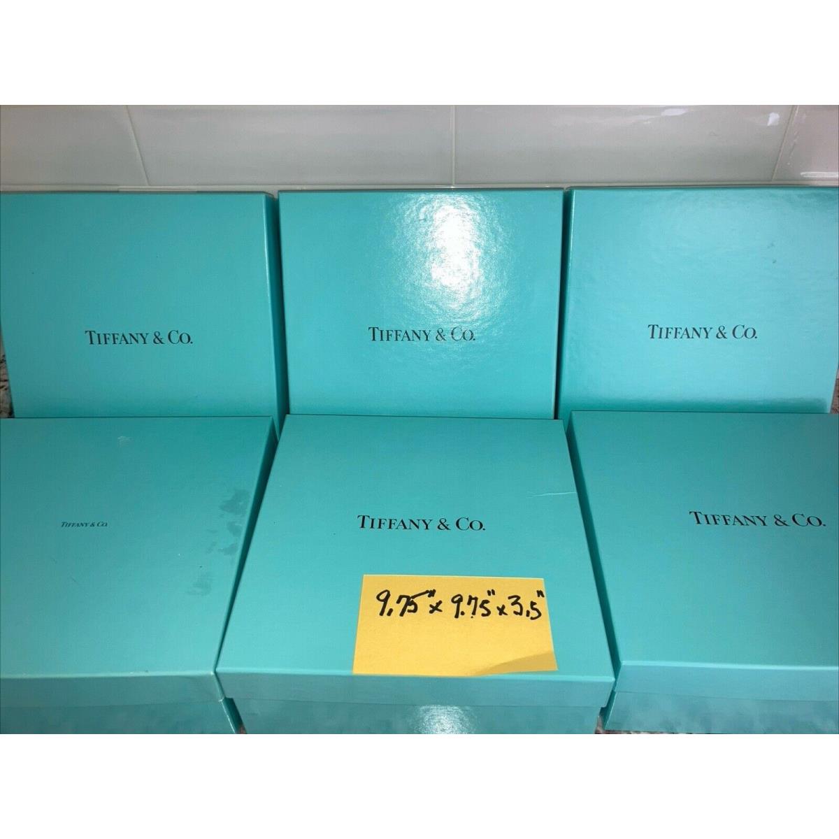 Six Tiffany Boxes Empty 9.75 x 9.75 x 3.5