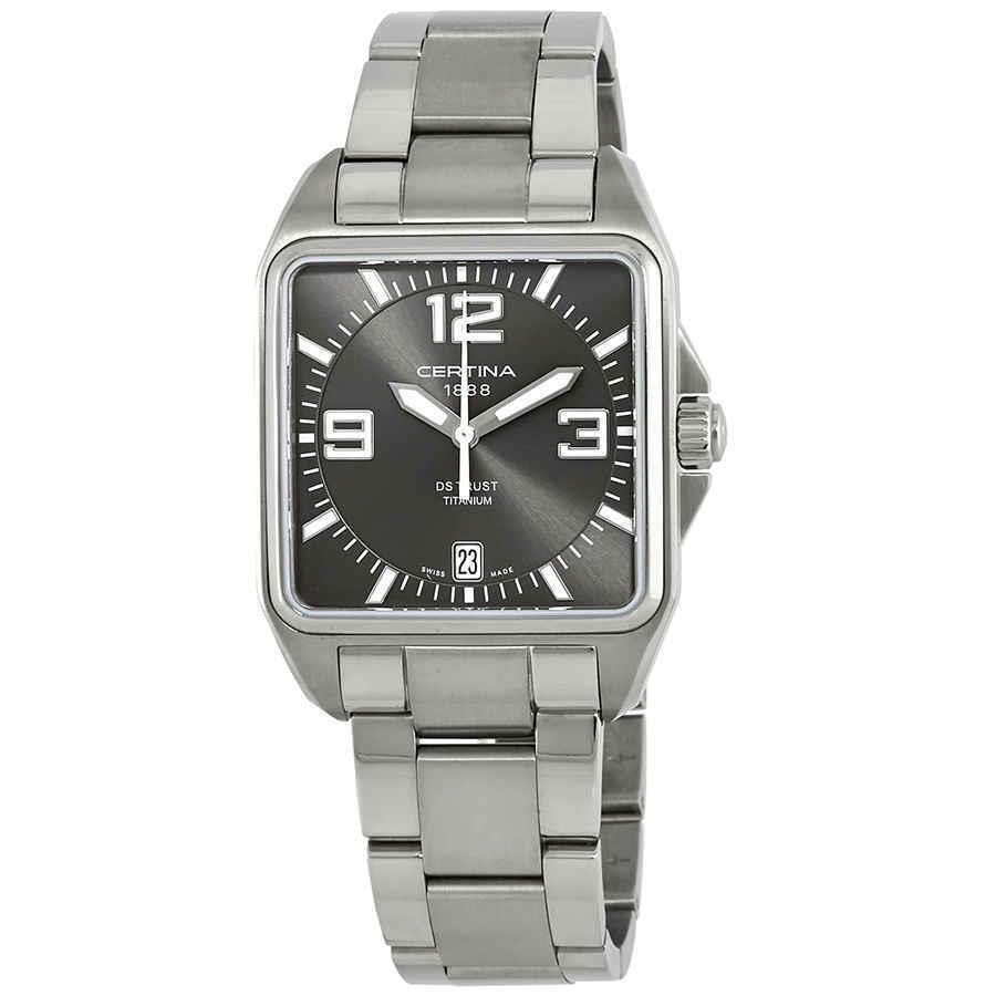 Certina DS Trust Titanium Watch C019.510.44.087.00 - Dial: Grey, Band: Two-tone (Grey and Silver-tone), Bezel: Grey