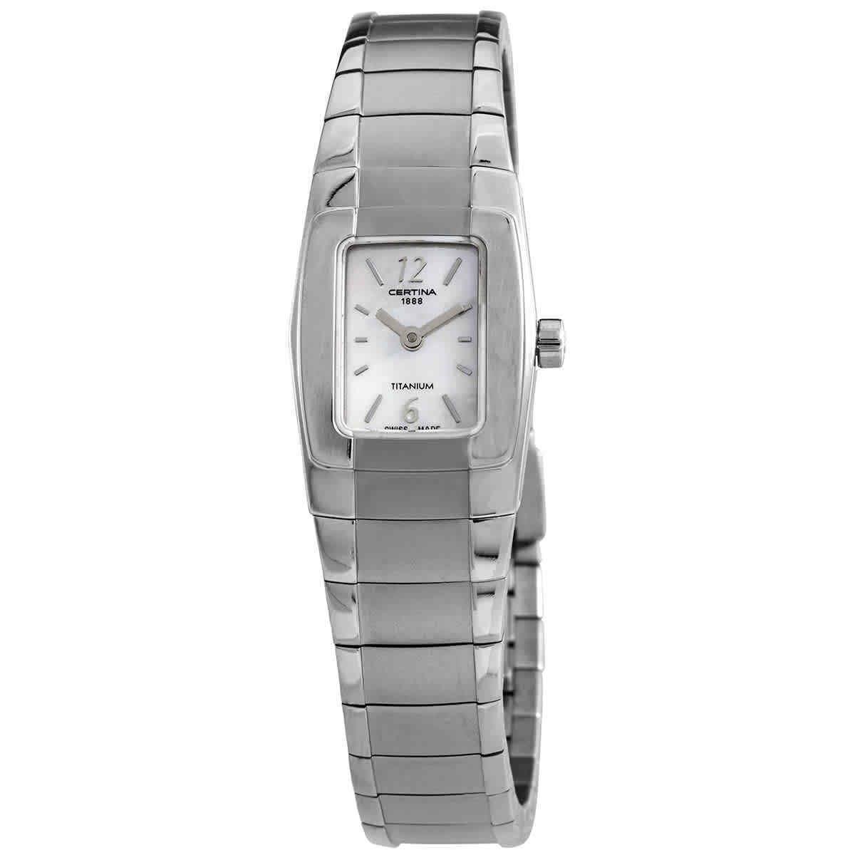 Certina DS Spel Quartz Silver Dial Ladies Watch C32271571296 - Dial: Silver, Band: Grey, Bezel: Grey