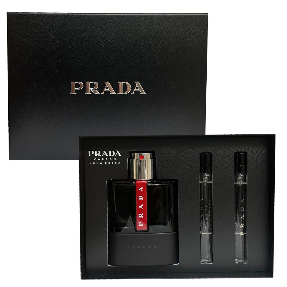 Prada Luna Rossa Carbon BY Prada Edt 3.3 OZ 3PC Set