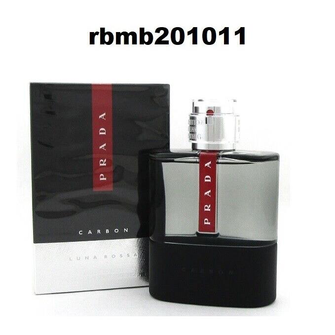 Prada Luna Rossa Carbon Cologne 5.1 Oz. Eau de Toilette Spray For Men Box