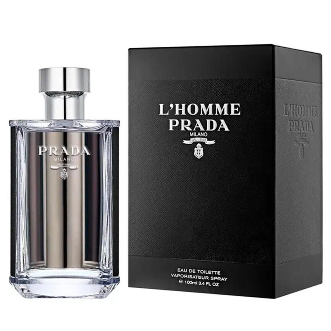 Prada L` Homme Prada 3.4 oz / 100 ml Eau de Toilette Edt Men Cologne Spray